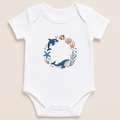 Ocean Friends Embroidered Baby Onesie | Coastal Whale Baby Bodysuit | Sea Life Baby Gift | Personalized Beach Baby Outfit