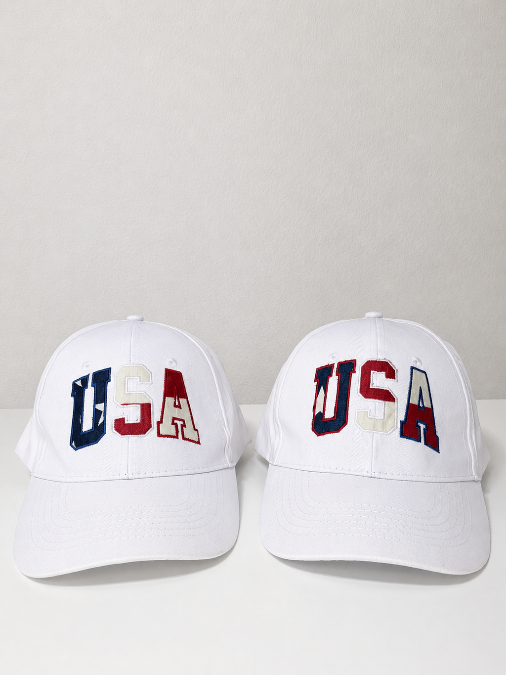 USA Appliqué Embroidered Hat | Patriotic Red White & Blue Cap