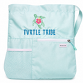 Turtle Tribe Waterproof Drawstring Backpack – Coastal Beach & Gym Bag