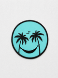 Beach Smiley Embroidered Iron-on Patch 🌴😊